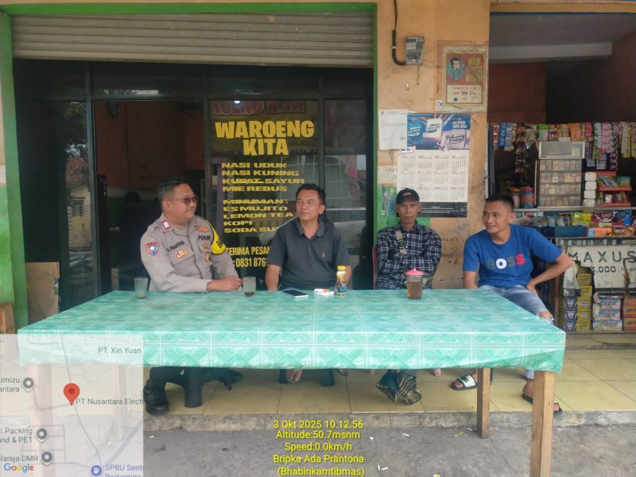 Anggota Bhabinkamtibmas Polsek Balaraja Laksanakan Program NGARIUNG di Desa Sentul Jaya