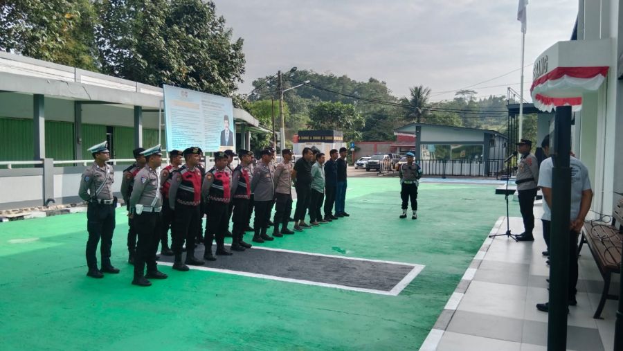 Apel Pengamanan Sidang Vonis Charlie Chandra Digelar di Lapas Kelas 1 Jambe Tangerang