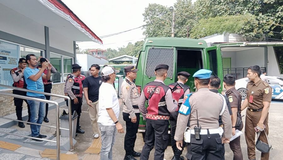 Apel Pengamanan Sidang Vonis Charlie Chandra Digelar di Lapas Kelas 1 Jambe Tangerang