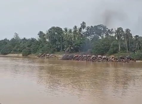 Baru Ditutup Polisi Puluhan Ponton PETI Nekat Beroperasi Lagi di Kuansing, Ada Apa?