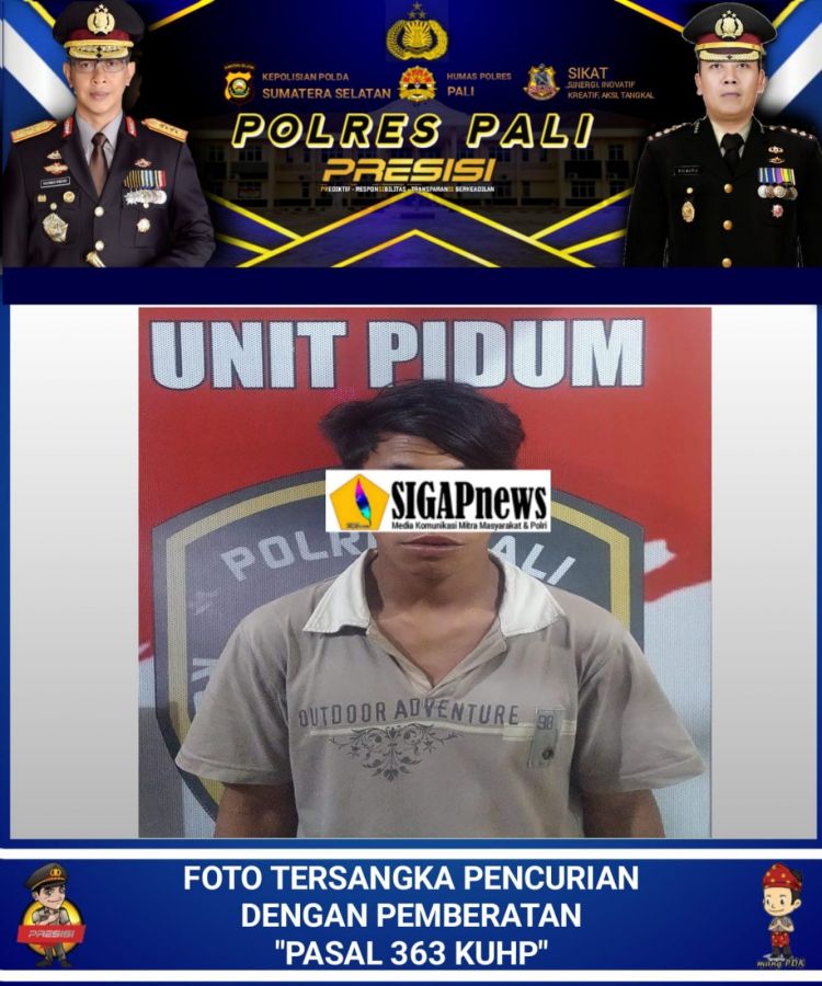 Belum 24 Jam, Sat Reskrim Polres PALI Berhasil Tangkap Terduga Pelaku Tindak Pidana Dengan Curat