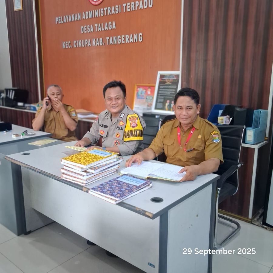 Bhabinkamtibmas Polsek Cikupa Sambang Warga Desa Talaga