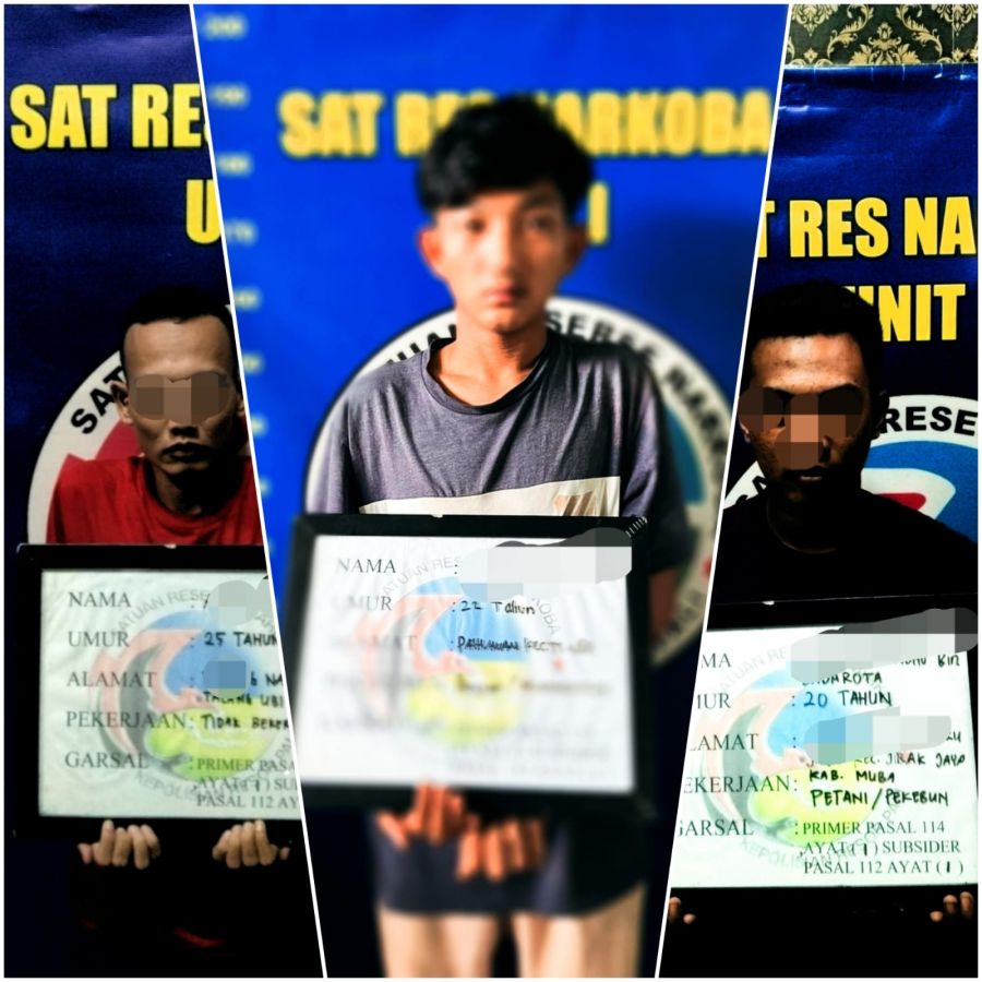 Dalam Waktu Sehari, Tiga Pengedar Narkoba Ditangkap Satresnarkoba Polres PALI