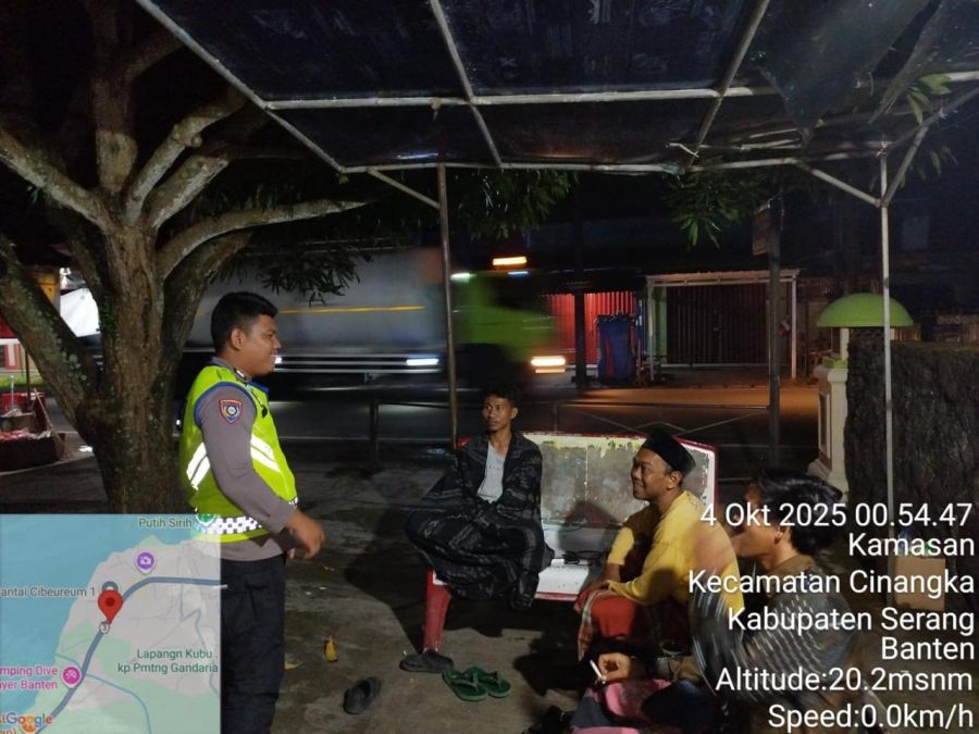 Dengan Semangat Pengabdian, Polsek Cinangka Kawal Malam yang Aman dan Tertib