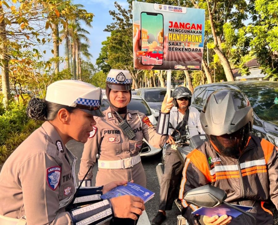 Ditlantas Polda Riau Gencar  Kampanye Keselamatan di Wilayah Pekanbaru