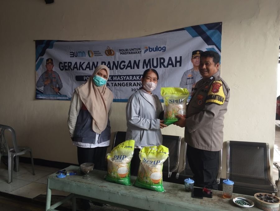 Gerakan Pangan Murah Polresta Tangerang Hadir di Polsek Cikupa, Bantu Warga Dapatkan Beras SPHP