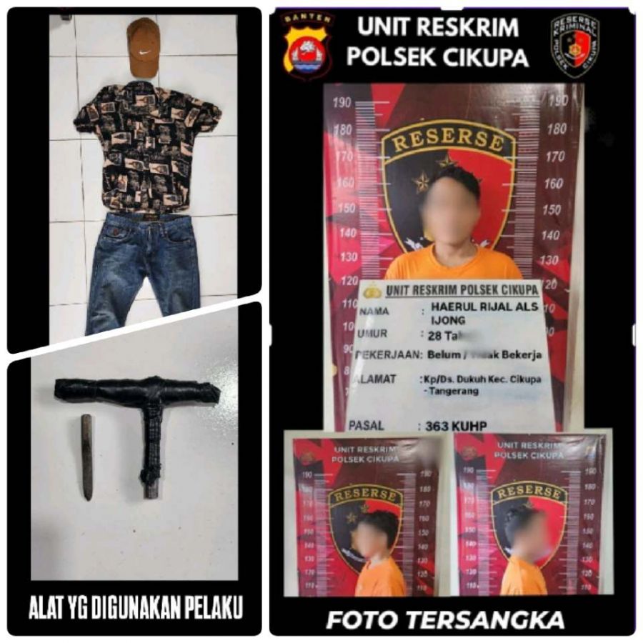 Gunakan Kunci T dan Nopol Palsu, Dua Residivis Curanmor Kembali Diciduk Polsek Cikupa