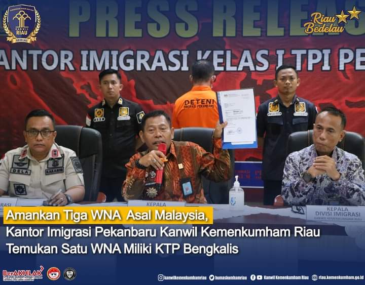 Imigrasi Pekanbaru Temukan Identitas Palsu WNA Asal Malaysia Untuk Bisnis Pertambangan