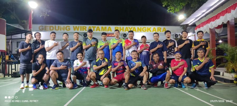 Ipda Purbawa Hadiri Laga Persahabatan PB Polsek Cikupa dan PB Senkom Tigaraksa