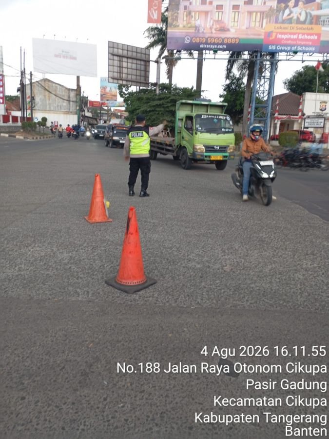 Ka Polsubsektor Cikupa Mas Aktif Atur Arus Lalu Lintas Sore, Wujudkan Kamseltibcar Lantas