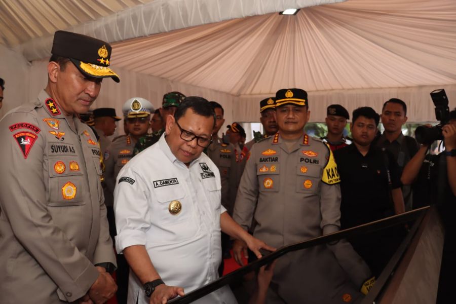 Kapolda Banten Tinjau Pos Pengamanan Polresta Tangerang