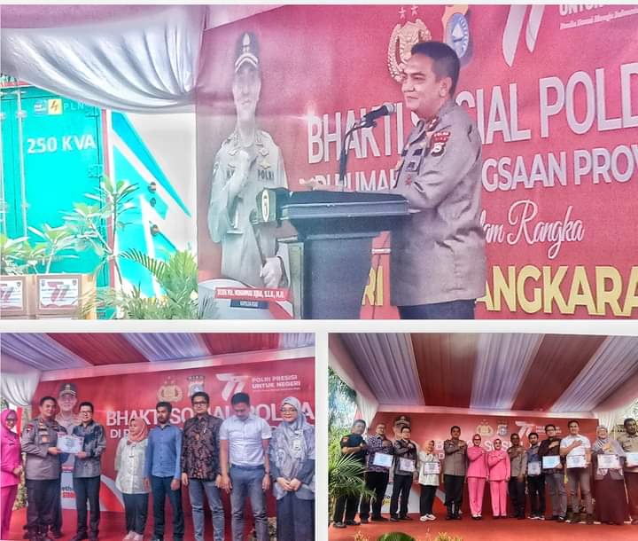 Kapolda Riau Irjen Pol Muhammad Iqbal Pimpin Bhakti Sosial Polda Riau Sambut Hari Bhayangkara ke-77