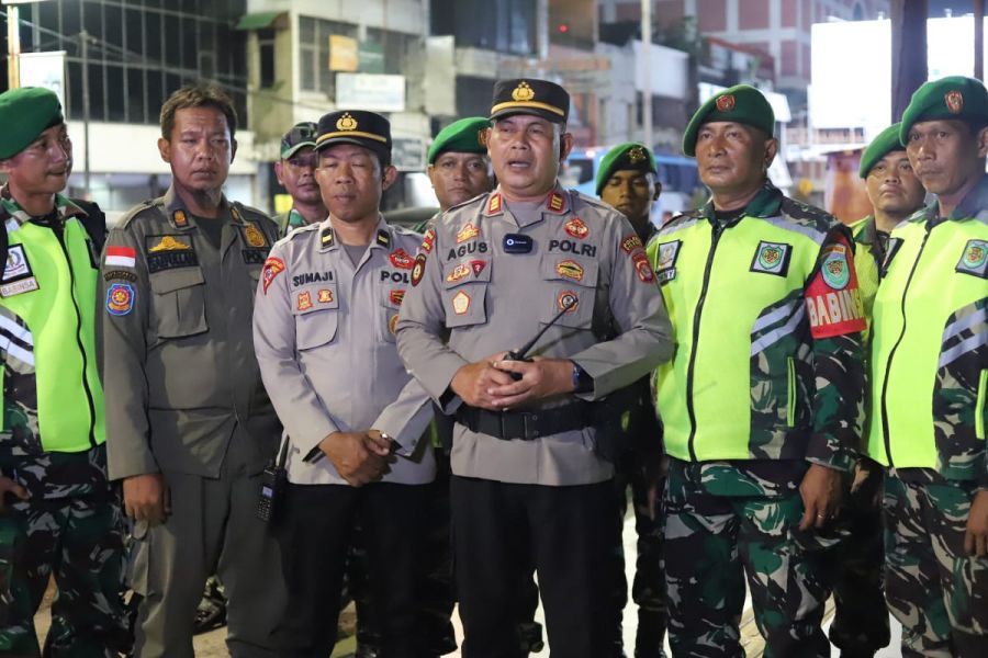 Kapolres Cilegon Pimpin Patroli Skala Besar Bersama TNI dan Pemkot