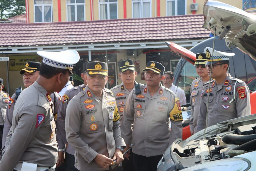 Kapolres Muara Enim: Pastikan Ranmor Dinas dan Peralatan Dalmas Siap Untuk Amankan Pemilu 2024