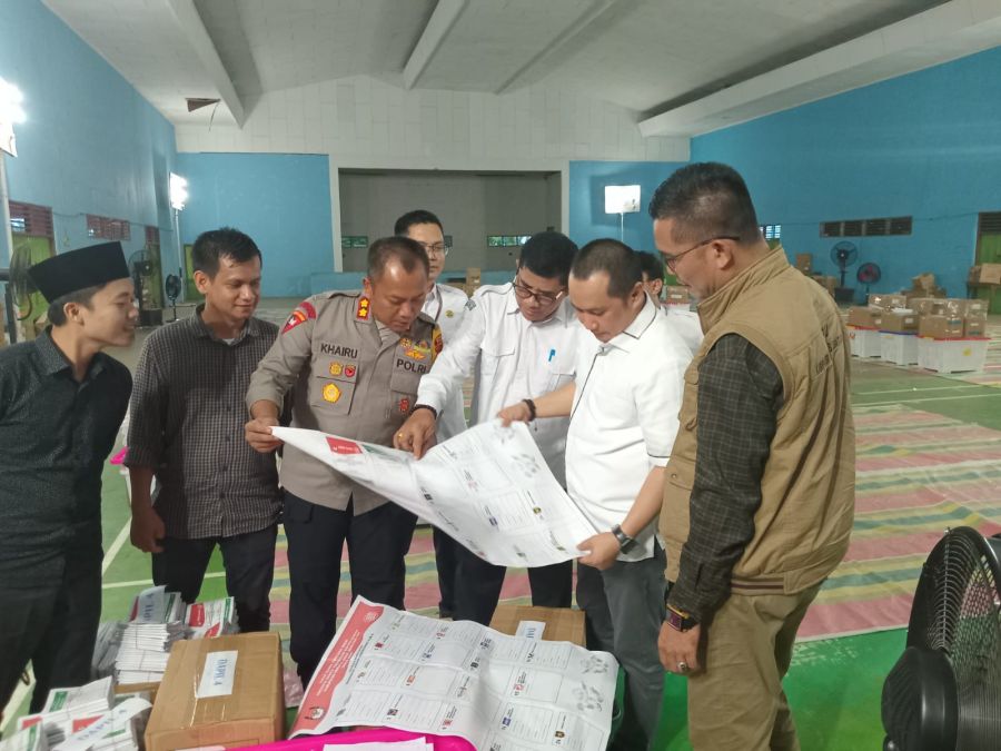 Kapolres PALI bersama Rombongan Terima Kunjungan KPU Provinsi Sumsel Rangka Monitoring Kesiapan