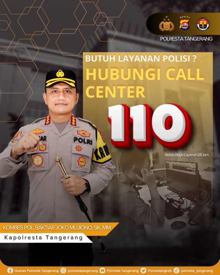 Kapolresta Tangerang: Layanan 110 Hadirkan Respons Cepat dan Mudah