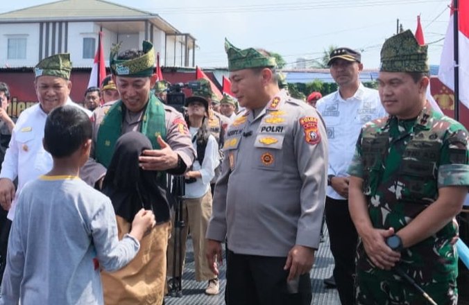 Kapolri Resmikan Jembatan Merah Putih Presisi di Riau Dengan Total 110 Unit