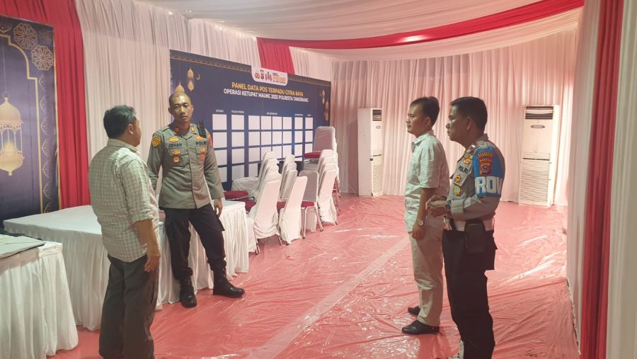 Kapolsek Cikupa Cek Kesiapan Pospam Citra Raya Sambut Lebaran