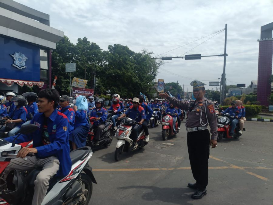 Kapolsek Cikupa Tegaskan Koordinasi Ketat dalam Pengawalan Massa KSPSI AGN