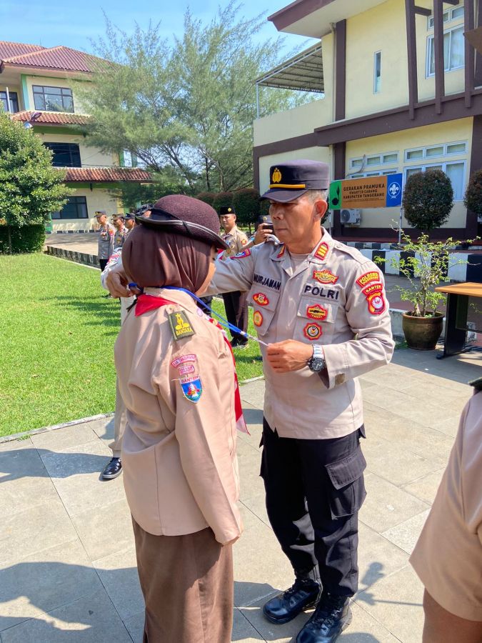 Kasat Binmas Polresta Tangerang AKP Nurjaman Buka Diklat Saka Bhayangkara di Bumi Perkemahan