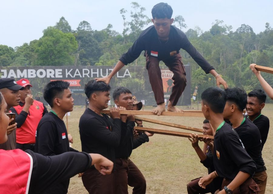 Kegiatan Fun Games Jambore Karhutla Riau 2025 Berlangsung Meriah