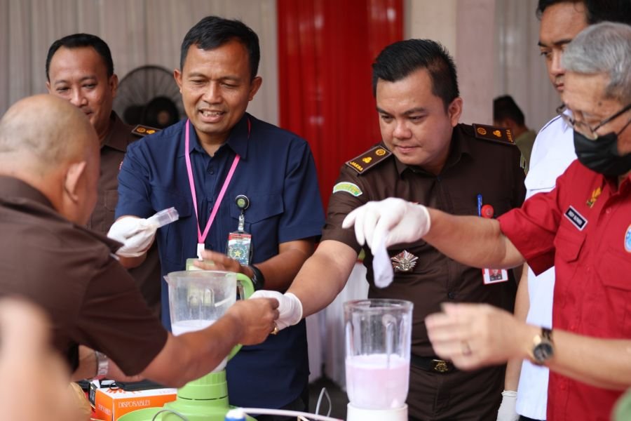 Kodim 0510/Tigaraksa Dukung Pemusnahan 5,9 Kg Ganja dan 154 Gram Sabu Kejari Tangerang