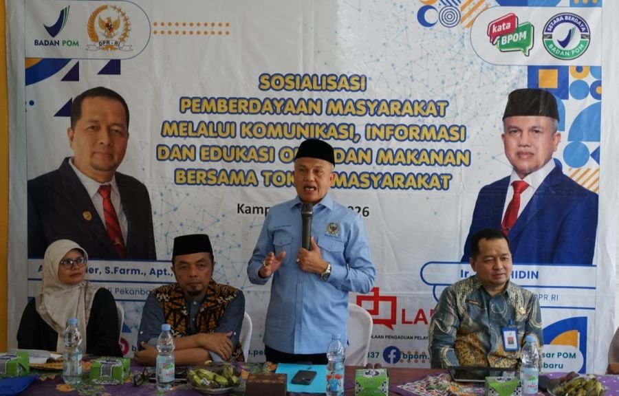 Komisi IX DPR RI dan BBPOM Pekanbaru, Berikan Edukasi Warga Bahaya Kosmetik Ilegal