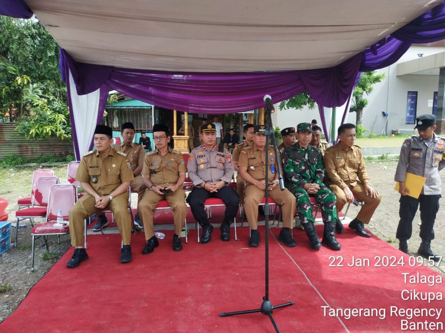 Kompol Tedy Murtianto Kapolsek Cikupa Pimpin Apel Persiapan Keamanan Pemilu 2024