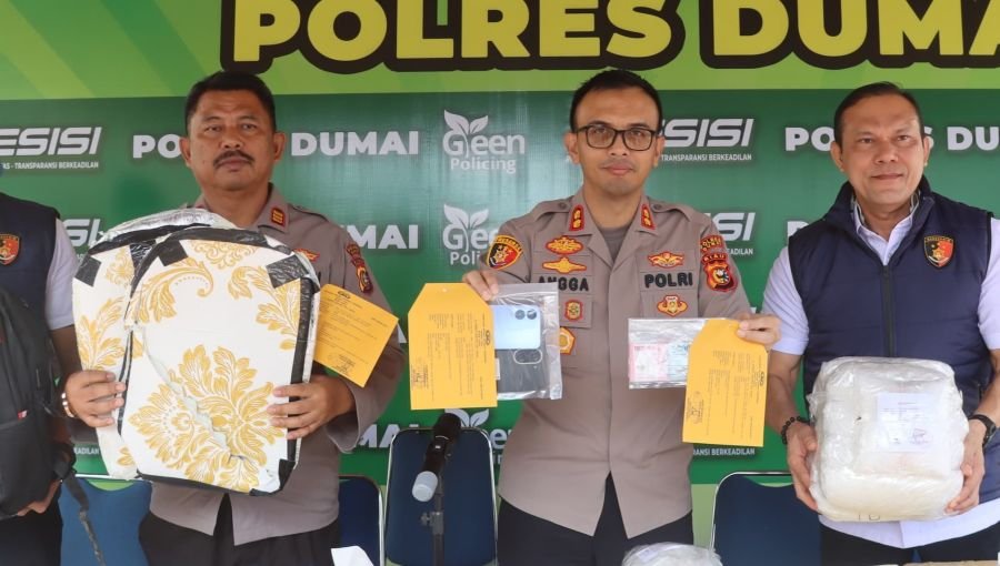 Kurir 10 Kg Sabu Asal Jawa Tengah Ditangkap Polres Dumai