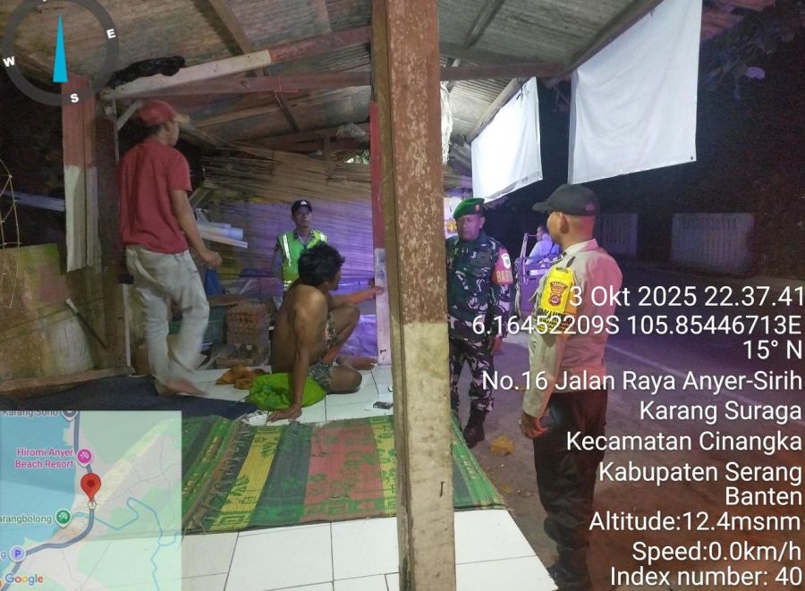 Patroli Malam Humanis, Wujud Kepedulian Polsek Cinangka terhadap Warga