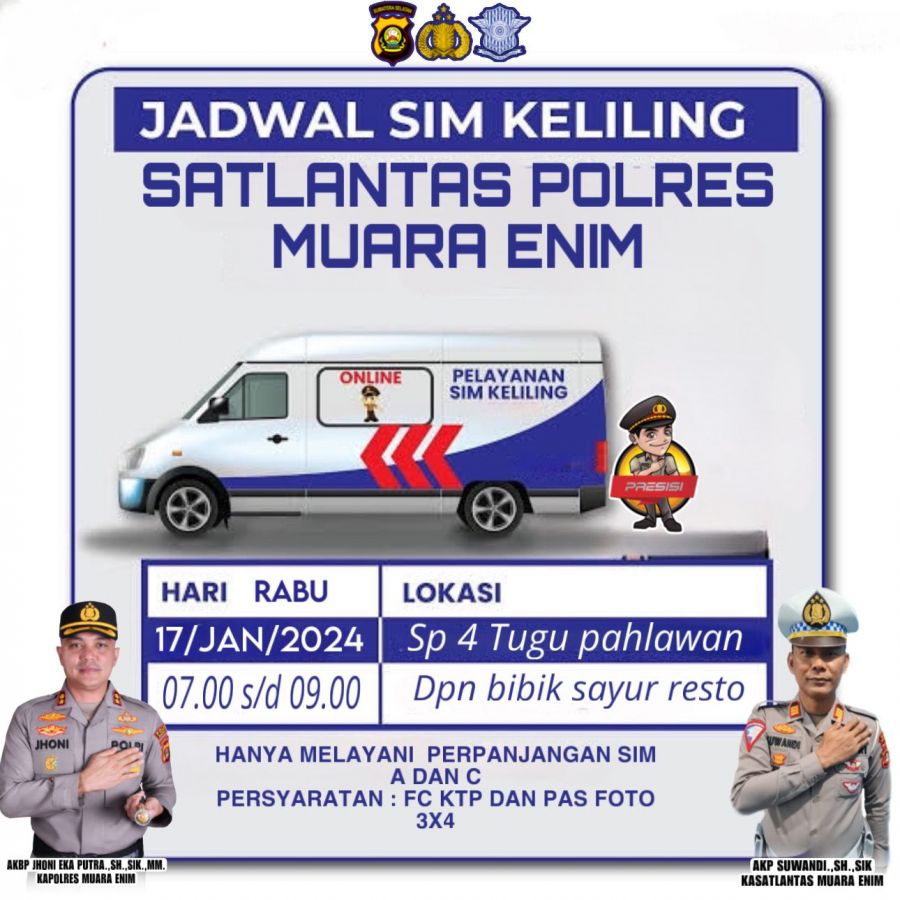 Pelayanan SIM Keliling Polres Muara Enim 2024