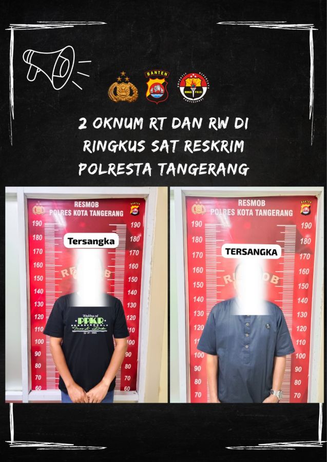 Peras Pemborong Hingga Puluhan Juta, Oknum Ketua RT dan RW Diringkus Tim Sigap Satreskrim Polresta