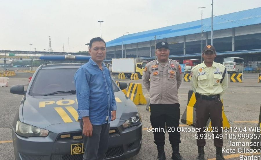Personel Samapta Kskp Merak Polres Cilegon Polda Banten Laksanakan Patroli Dialogis