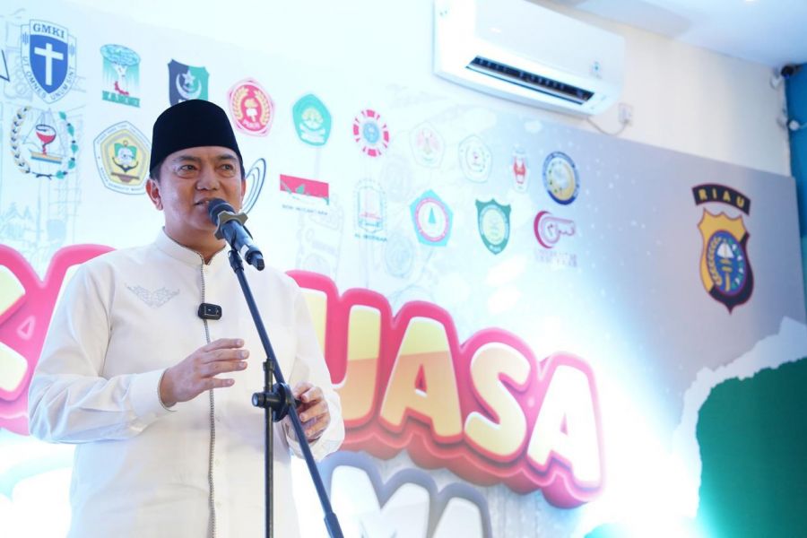 Pesan Kapolda Riau Saat Buka Puasa Dengan Mahasiswa Pengurus BEM dan Cipayung Plus se-Provinsi Riau
