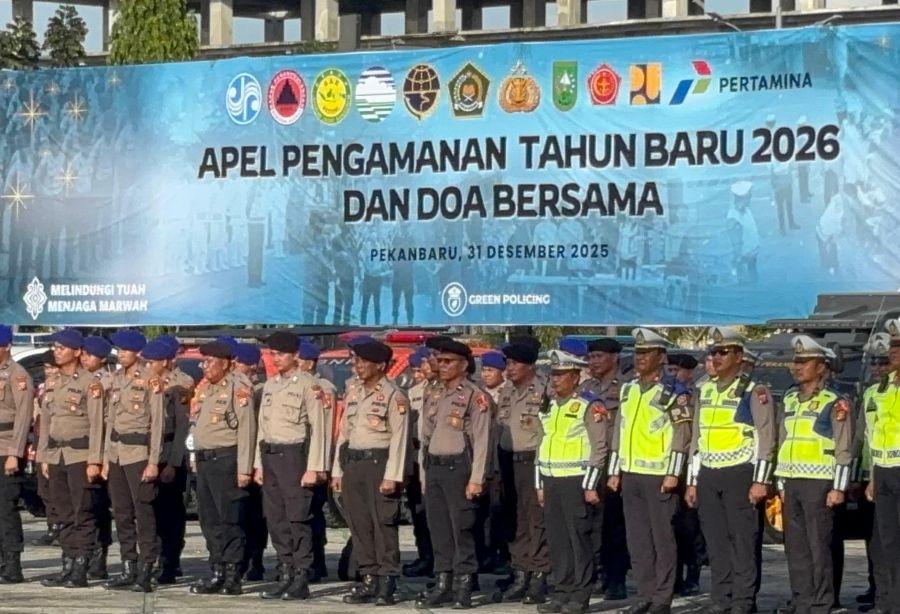 Polda Riau Terjunkan 1771 Personel Gabungan di Malam Pergantian Tahun Baru 2026