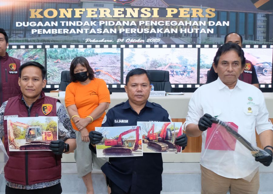 Polda Riau Ungkap Kasus Perambahan 13 Hektare Kawasan Hutan Cagar Biosfer di Bengkalis