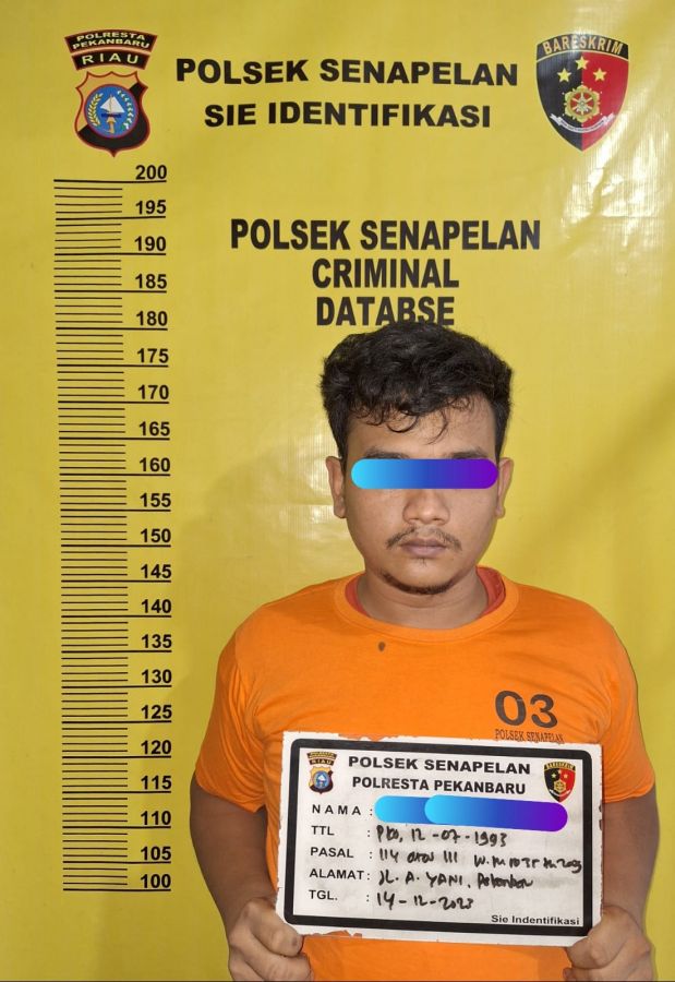 Polisi Ciduk Rido, Kerap Transaksi Narkoba di Pelabuhan Sungai Siak Rumbai