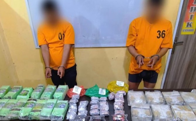 Polres Meranti Tembak Kurir Saat Kabur, 27 Kg Sabu dan Cartridge Etomidate Turut Disita