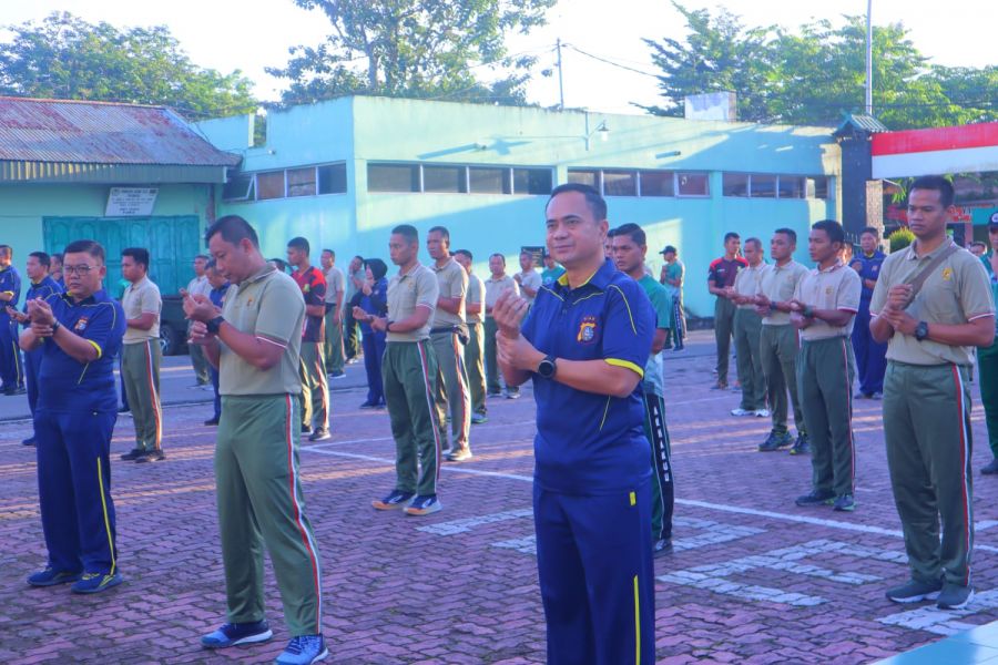 Polresta Pekanbaru Gelar Olahraga Bersama Kodim 0301