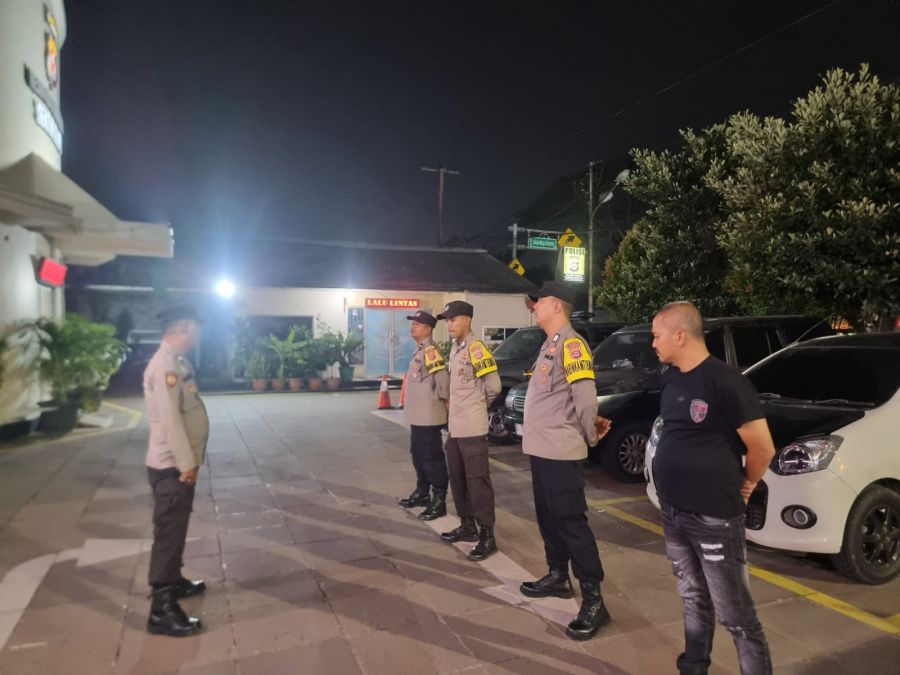 Polsek Cikupa Gelar Apel Ops Cipkon, Aiptu M.N. Firdaus Pimpin Patroli Malam Cegah Gangguan Kamtibma