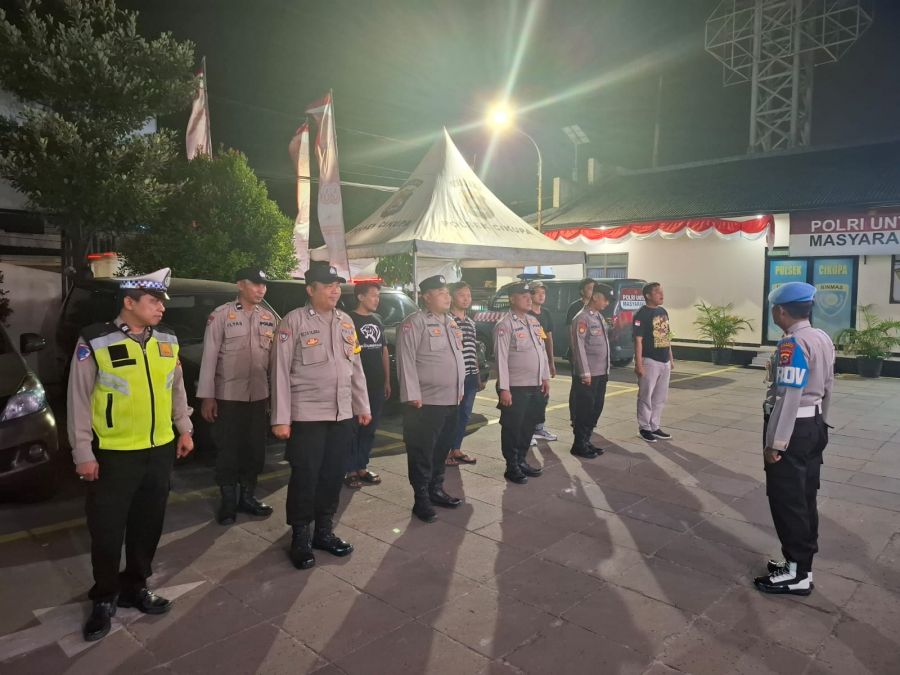 Polsek Cikupa Gelar Apel Ops Cipkon dan Patroli Malam Antisipasi Kejahatan