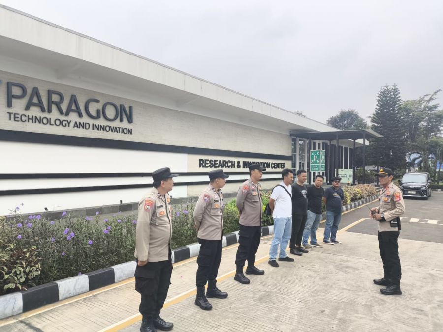 Polsek Cikupa Gelar Apel Pengamanan Kunjungan Gubernur Banten ke PT Paragon