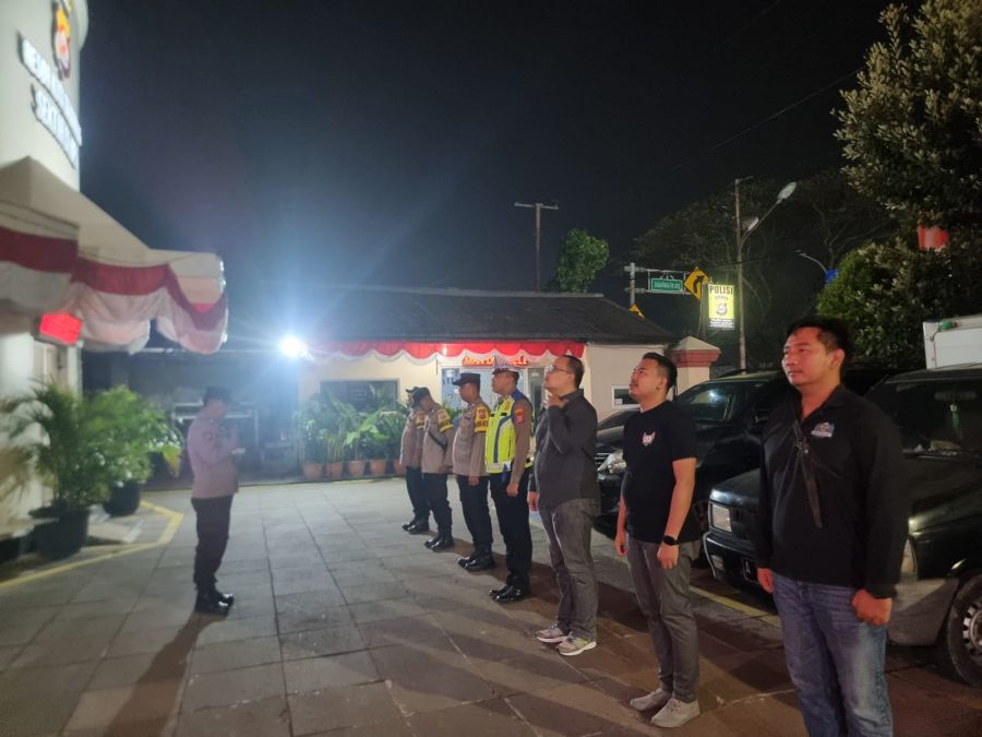 Polsek Cikupa Gelar Apel Pengamanan Maulid Nabi dan Haul Akbar ke-20 Kesepuhan Talaga-Talagasari