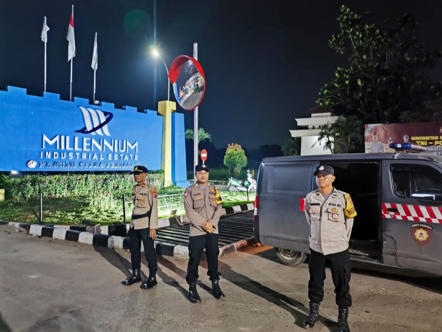 Polsek Cikupa Gelar Patroli Malam dalam Rangka Ops Cipkon Jaga Kamtibmas