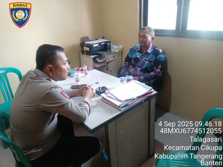 Polsek Cikupa Lakukan Sambang ke Desa Talagasari, Perkuat Sinergi dengan Masyarakat