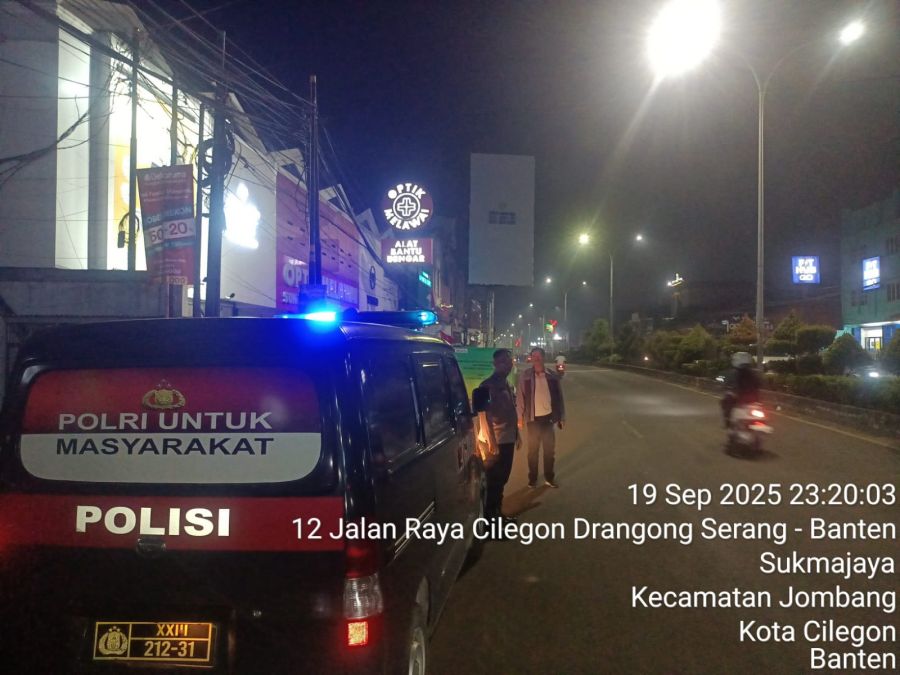 Polsek Cilegon Sambang Pos Security untuk Jalin Komunikasi Kamtibmas
