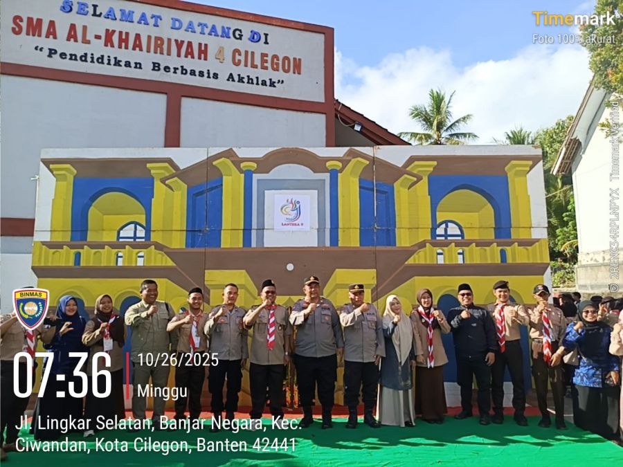 Polsek Ciwandan Polres Cilegon Hadiri Pembukaan Lomba Tangkas Pramuka se-Banten Tahun 2025