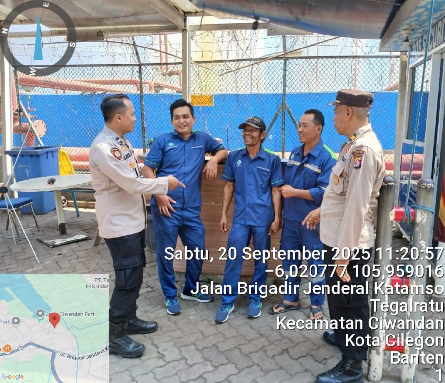 Polsek KSKP Banten Polres Cilegon Laksanakan Silaturahmi Polri serta Patroli Dialogis Karyawan