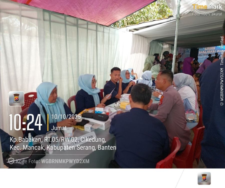 Polsek Mancak Amankan Kunjungan Bupati Serang dalam Rangka Hari Jadi Kabupaten Serang ke-499