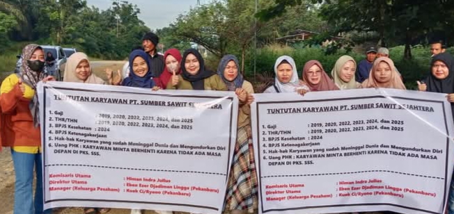 Puluhan Karyawan PT SSS Gelar Unjuk Rasa, Minta Tunggakan Haknya Dibayar Lunas